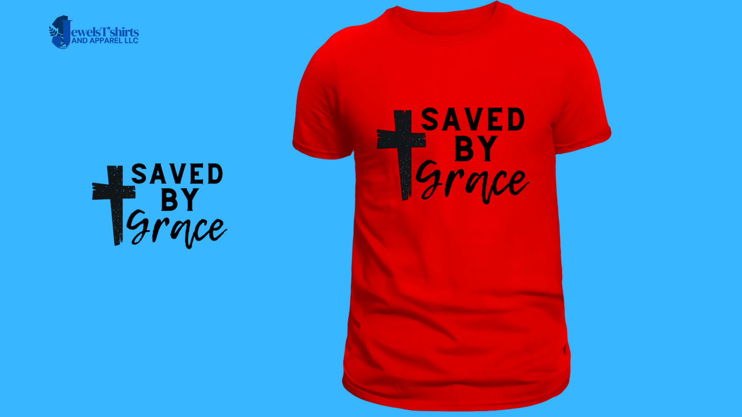"Saved by Grace" DTF Designs for T-shirt
