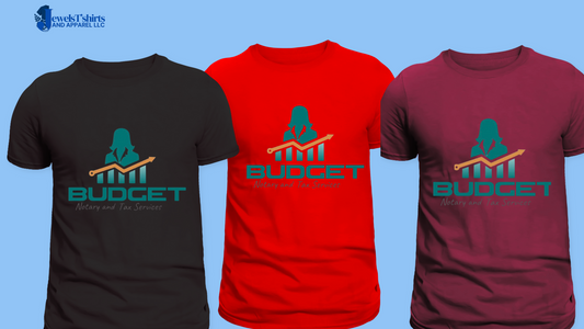 "Budget Notary and Tax Services" DTF Designs for T-shirt