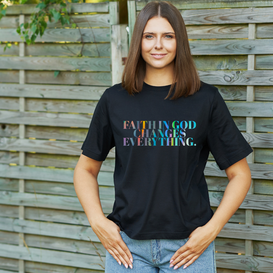 Unisex Long or Short Sleeve T’shirt “Faith in God Changer Everything“