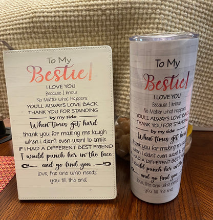 Bundle Deal “Bestfriend” Notebook and Tumbler