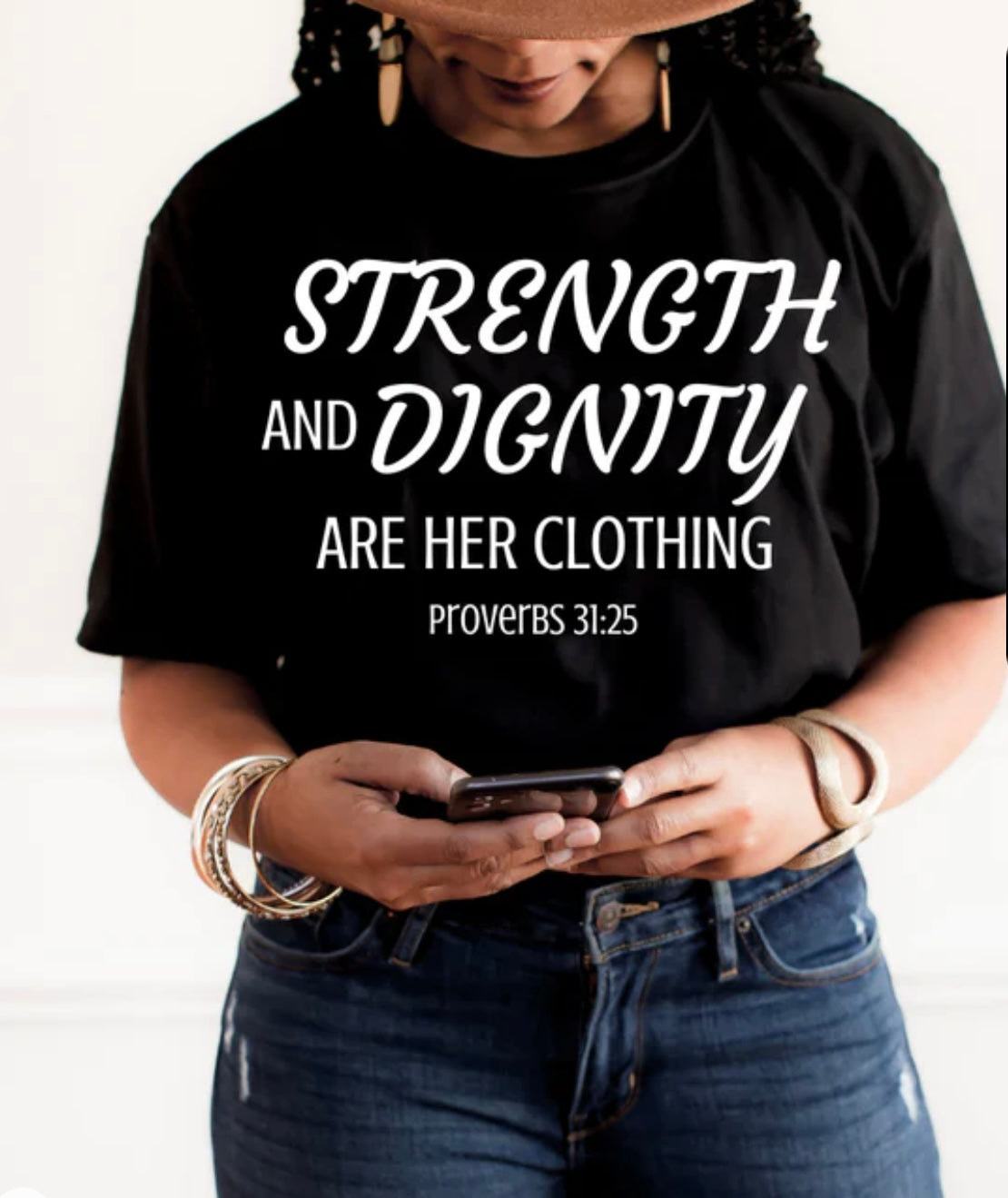 Unisex Long or Short Sleeve T’shirts “Strength and Dignity “